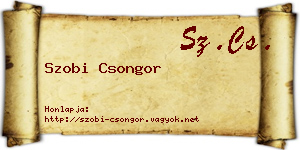 Szobi Csongor névjegykártya